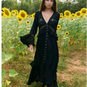 Vestido largo Sicilia negro Piti Cuiti