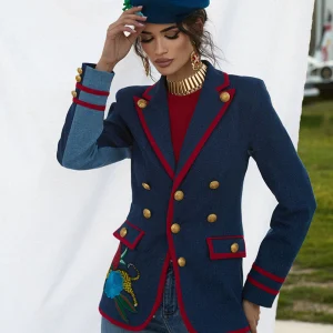 Chaqueta azul denim bordada L´Atelier Jacket LeCRUEL