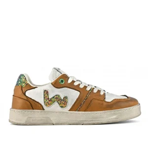 Womsh Circle Leather Sneaker cognac