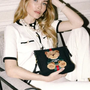 Bolso Jellystone Clutch denim negro Rue Madam Paris