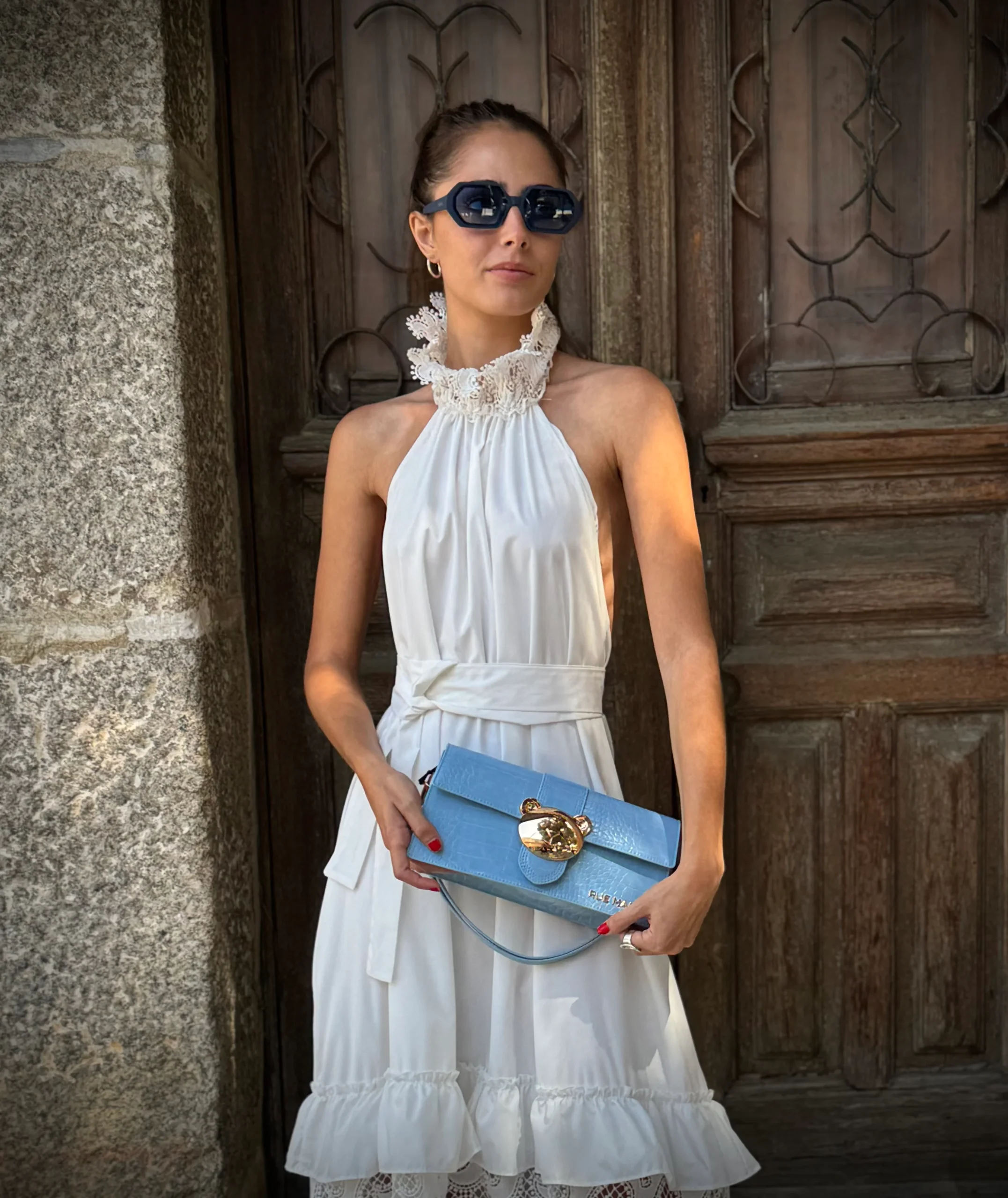 Bolso It bag Teddy celeste cocco Rue Madam Paris - Imagen 3