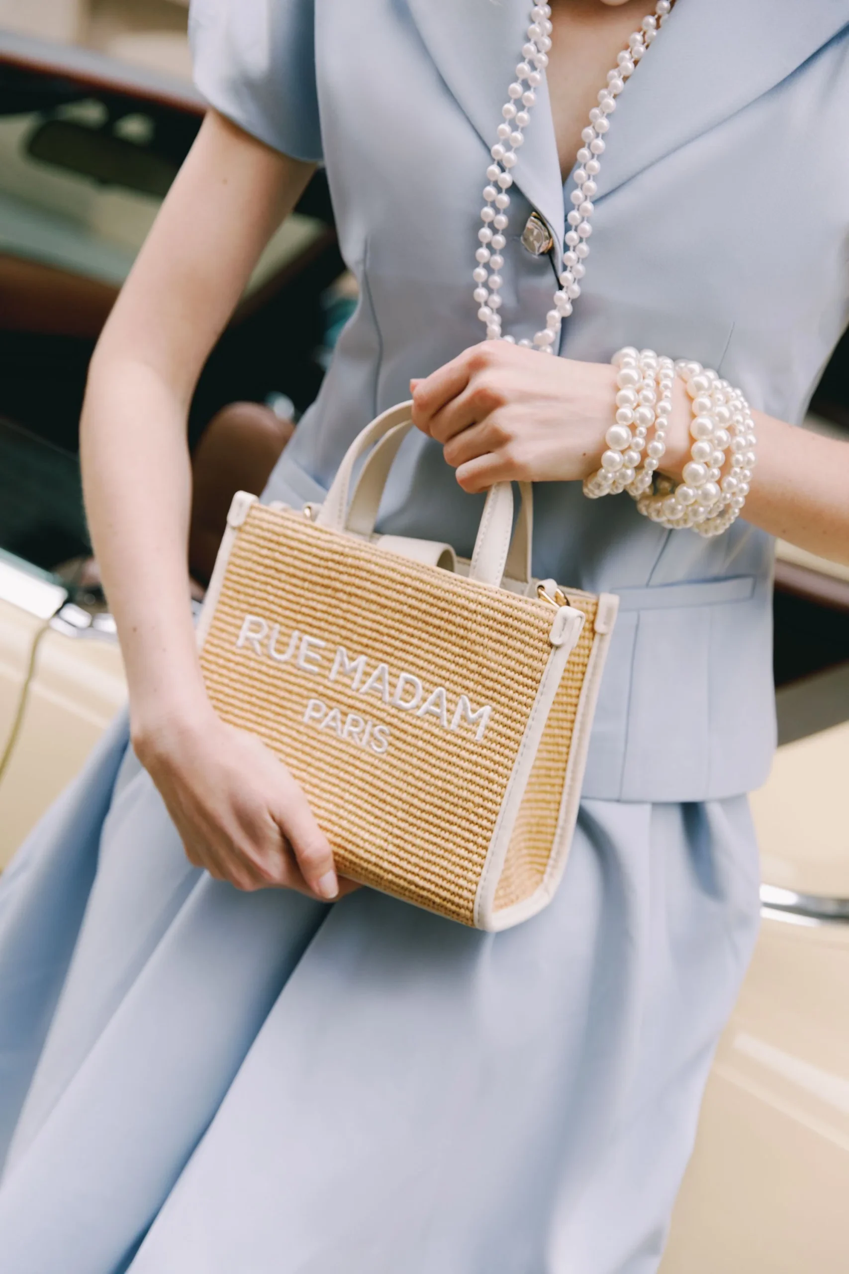 Bolso Summer mini Tote paja arena Rue Madam Paris