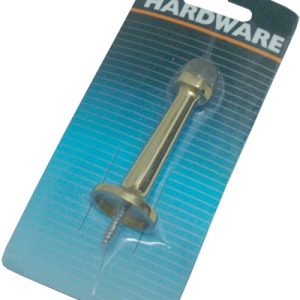 TOPE PUERTA PARA PARED METAL LATONADO TERMINAL ENGOMADO COLOR NEGRO PARA ATORNILLAR CON ESPARRAGO DE 16 MILIMETROS HARDWARE