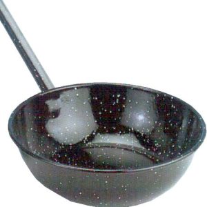 SARTEN PORCELANA NEGRA PINTAS BLANCAS 34CM CON MANGO LARGO HONDA EL CID PARA COCINA DE GAS ELECTRICA VITROCERAMICA E INDUCCION
