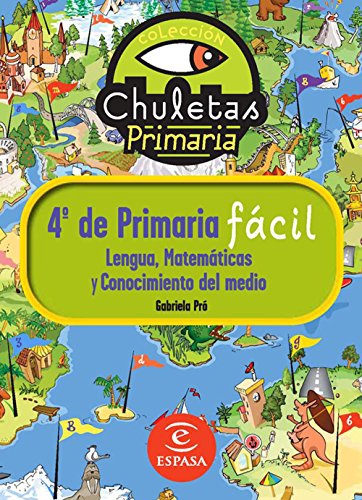 LENGUA, MATEMATICAS Y CONOCIMIENTO DE MEDIO DE 4º DE PRIMARIA FACIL. COLECCION CHULETAS. ESPASA. - Imagen 2