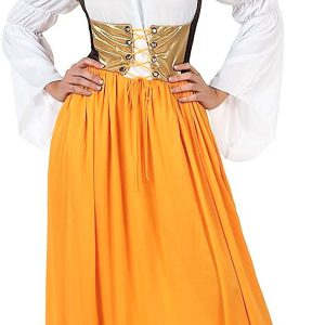DISFRAZ DE TRAJE DE MESONERA MEDIAVAL. TALLA 4.