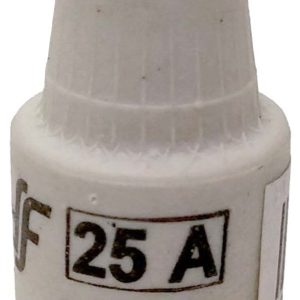 FUSIBLE DE PORCELANA DE 25A 500V. DE BOTELLA GRUESA. gL-gG. MARCA DF.