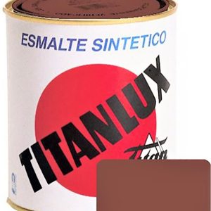 PINTURA ESMALTE SINTETICO BRILLO TITANLUX DE 750ML COLOR PARDO 517.