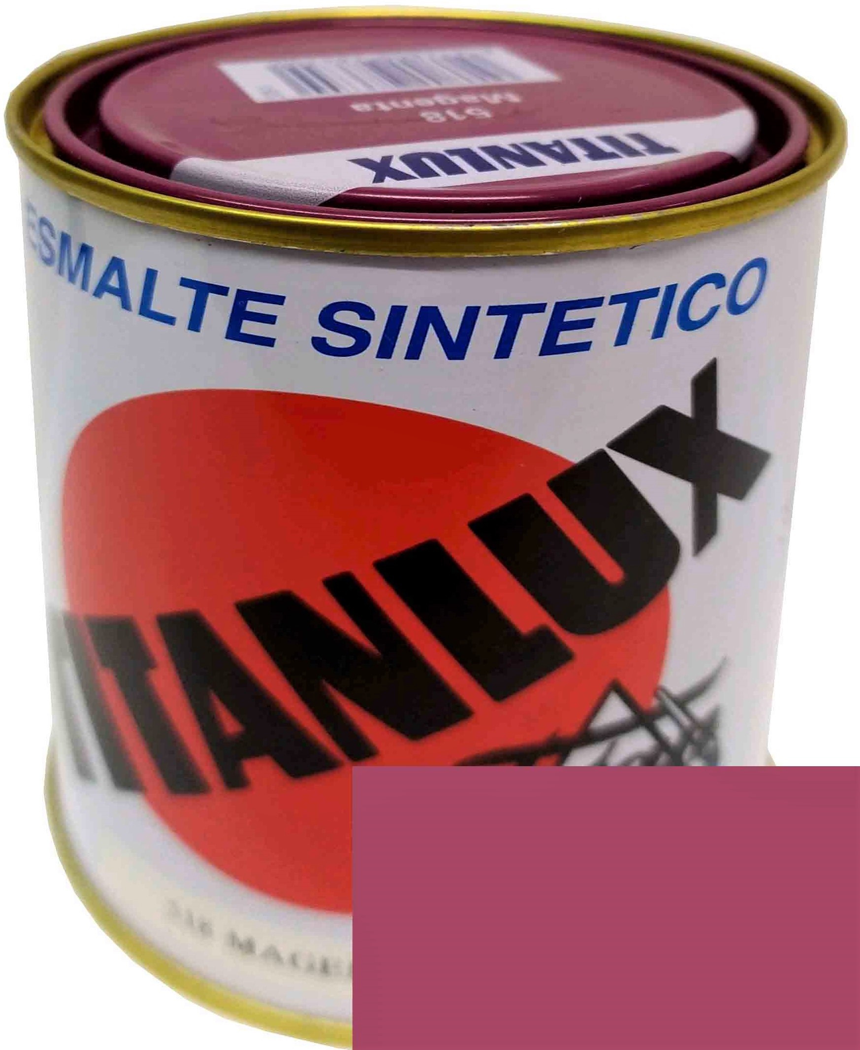 PINTURA ESMALTE SINTETICO BRILLO TITANLUX DE 375ML COLOR MAGENTA 518. - Imagen 3