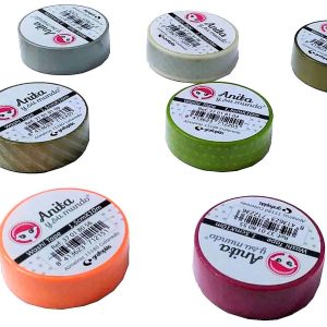 CINTA WASHI TAPE ANITA Y SU MUNDO EN ROLLOS DE 1.5CMX10M MARCA GRAFOPLAS. PRECIO POR UNIDAD.