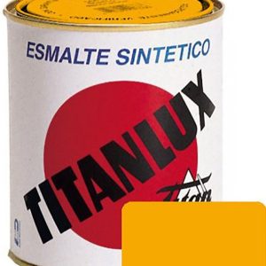 PINTURA ESMALTE SINTETICO BRILLO TITANLUX DE 125ML COLOR AMARILLO MEDIO 568.