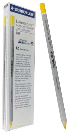 LAPIZ GRASO CERA AMARILLO 108-1 OMNICHROM STAEDTLER. PRECIO POR UNIDAD DE LAPIZ.