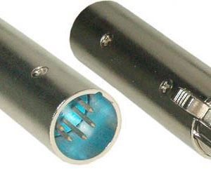 CLAVIJA CONVERTIDOR METALICO DE 3 PINES XLR HEMBRA A 5 PINES XLR MACHO, ADAPTADOR DE CONECTOR PARA VIDEOCAMARA DMX LUZ DE SEÑAL