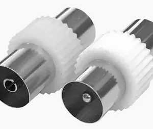 ADAPTADOR CLAVIJA DE TV MACHO DE 9.5 A HEMBRA DE 9.5 DE PLASTICO