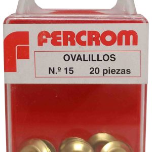 OVALILLOS Nº 15 EMBELLECEDOR PARA TORNILLO DE LATON EN BLISTER DE 20 PIEZAS DE FERCROM