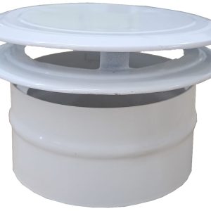 SOMBRERO DEFLECTOR DIFUSOR PARA VENTILACION CHIMENEA METALICO LACADO BLANCO Ø12CM DE 2 DISCOS PARA SALIDA DE HUMO Y RESPIRADERO