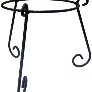 MACETERO METALICO DE FORJA DE 3 PIES DE Ø 18CM Y ALTO 21CM.