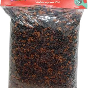 VIRUTAS DE GOMA EVA MARRON IMITACION A TIERRA EN BOLSA DE 200GRS. IDEAL PARA MANUALIDADES Y TRABAJOS ESCOLARES.