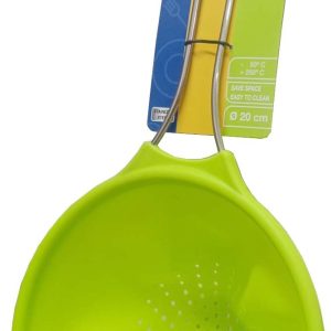 COLADOR DE SILICONA DE Ø 20CM. ESQUELETO INOXIDABLE. DE MECSA.