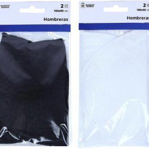 HOMBRERA NORMAL NEGRA O BLANCA EN SET DE 1 PAR DE 16 X 9CM. PRECIO POR UNIDAD.