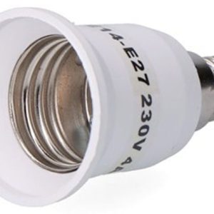 ADAPTADOR PORTALAMPARA DE CASQUILLO DE E14 PARA E27.