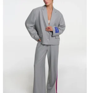 Blazer gris plata espiga Alix the label