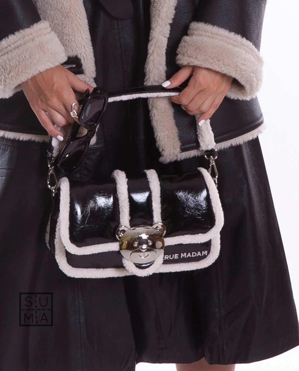 Bolso Teddy It bag negro metalizado Rue Madam Paris - Imagen 7