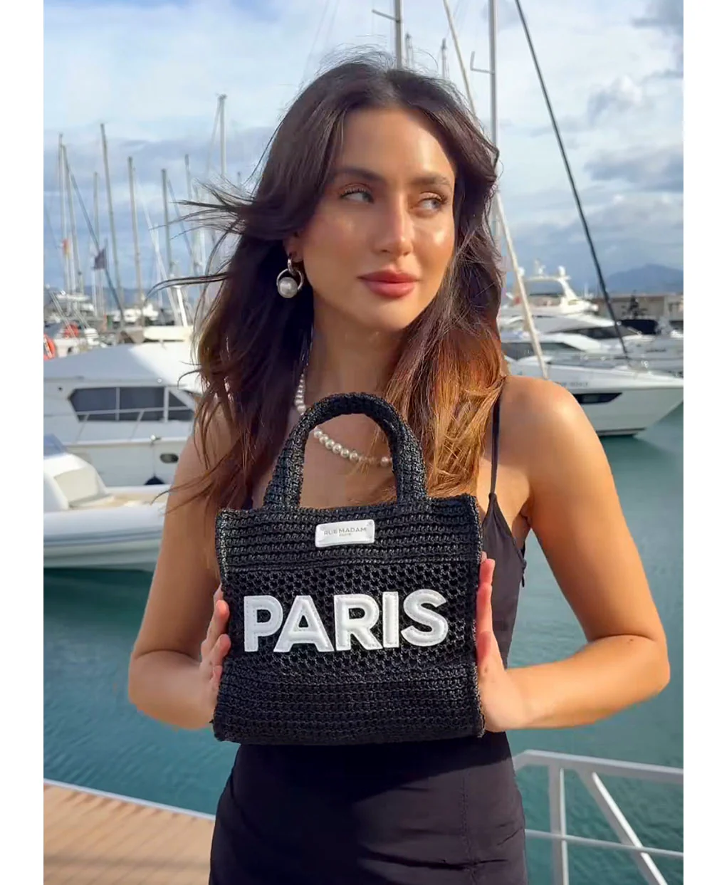 Bolso mini Tote L'Avana negro Rue Madam Paris - Imagen 2