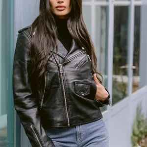 Chaqueta Biker piel negra Piti Cuiti
