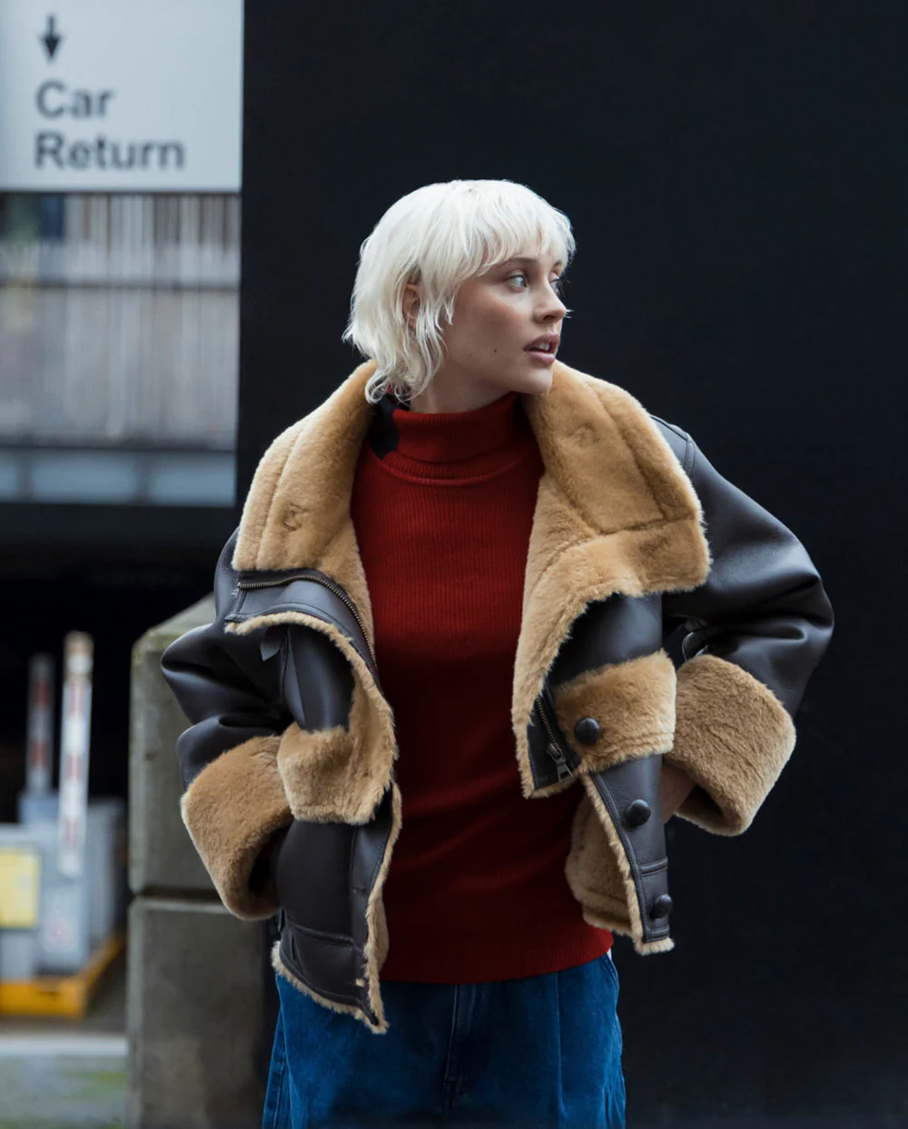 Chaqueta desmontable eco piel marrón Vegan Code
