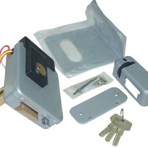 CERRADURA DE SEGURIDAD ELECTRICA MARCA JIS MODELO 1912 A MANO DERECHA AGUJA GRADUABLE DE 50 A 80MM.