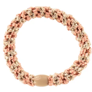 Goma pelo Kknekki Rayas melocotón-beige glitter
