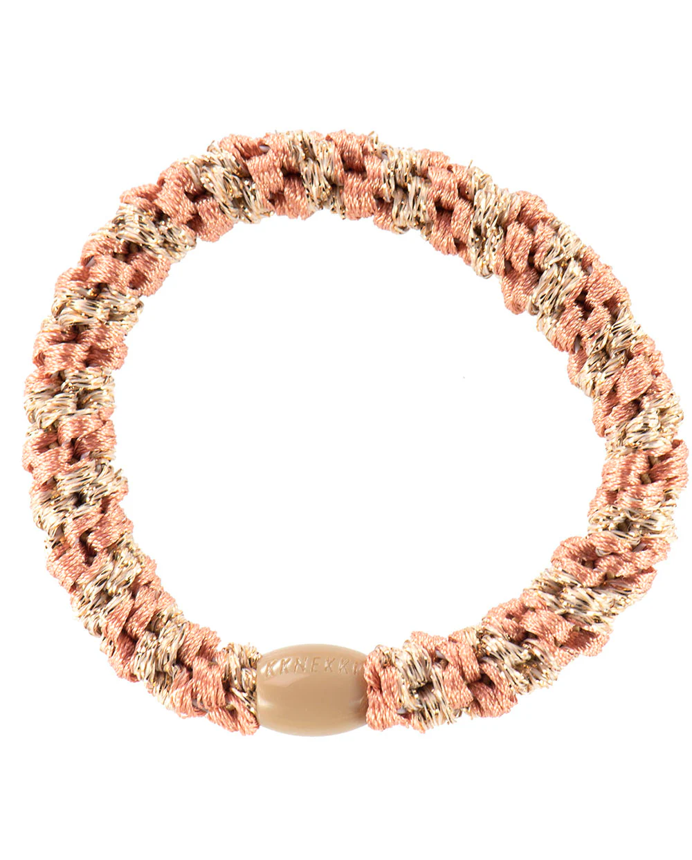 Goma pelo Kknekki Rayas melocotón-beige glitter