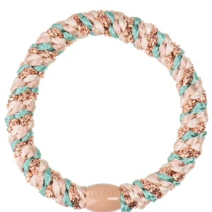 Goma pelo Kknekki mezcla beige turquesa glitter