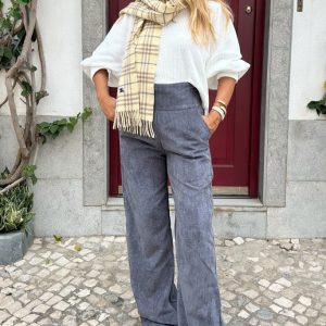Pantalón Illetes pana gris Bombazine