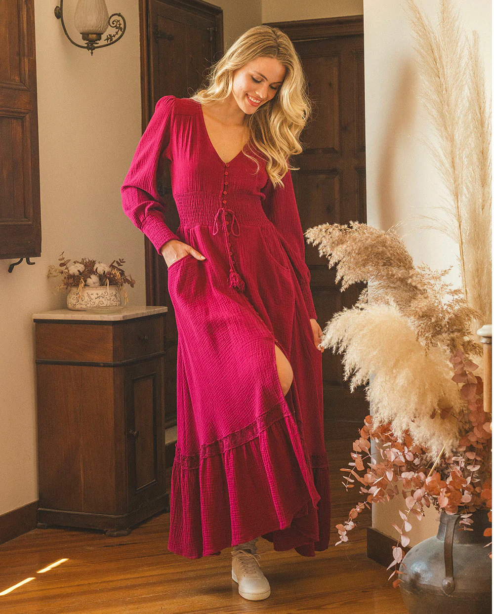 Vestido largo púrpura Sabrina Adora Jaase - Imagen 6