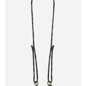 Cordón para teléfono Mariah print leopardo negro brillo