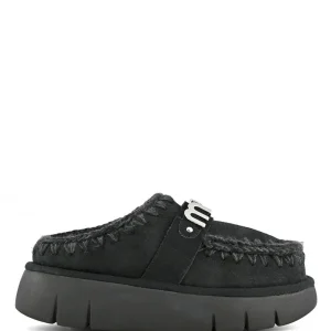 Mou Bounce Clog metal logo Black