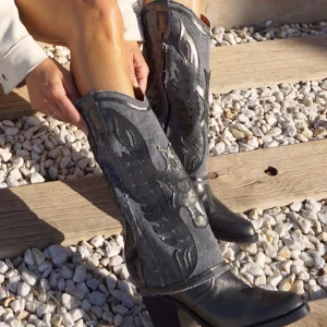 Bota Bull denim gris y negro plomo Nemonic