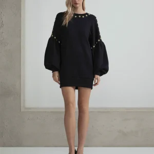 Vestido sudadera con tachuelas Odi et Amo