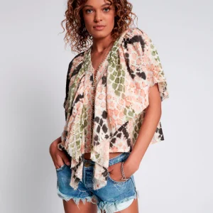 Top hand painted boa -One Teaspoon-