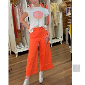 Pantalón Olivie naranja Orfeo París