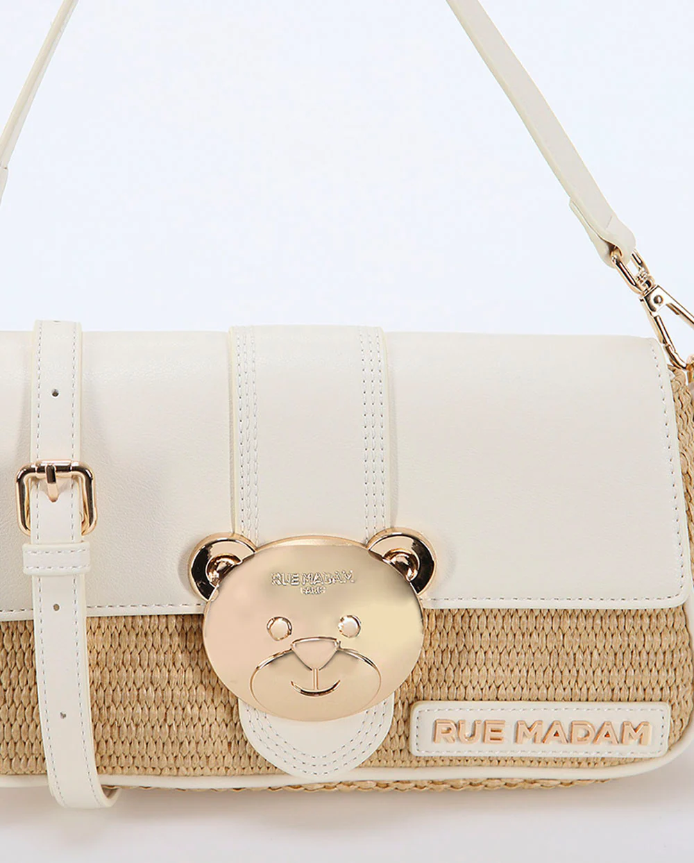 Bolso It bag paja Teddy arena Rue Madam Paris - Imagen 6