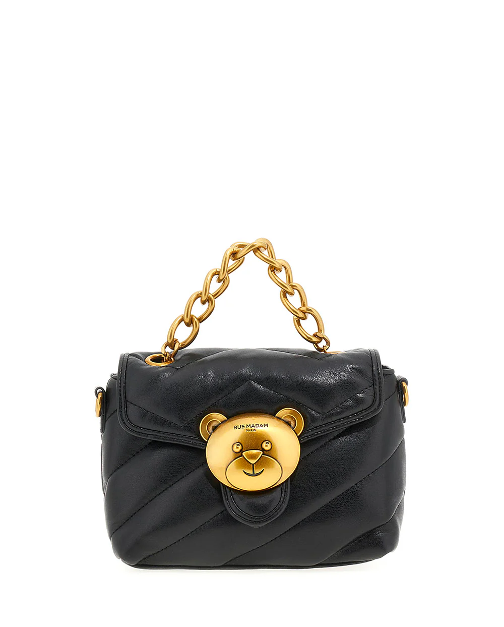 Bolso bandolera Puffy negro XS Rue Madam Paris - Imagen 2