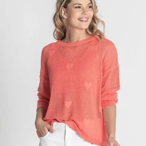 Suéter corazones coral Rüga
