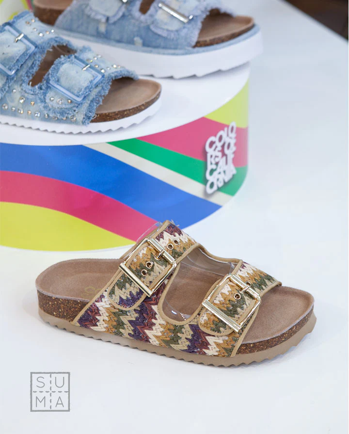 Sandalia plana rafia Colors of California