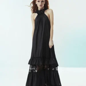 Vestido largo encaje negro Odi et Amo