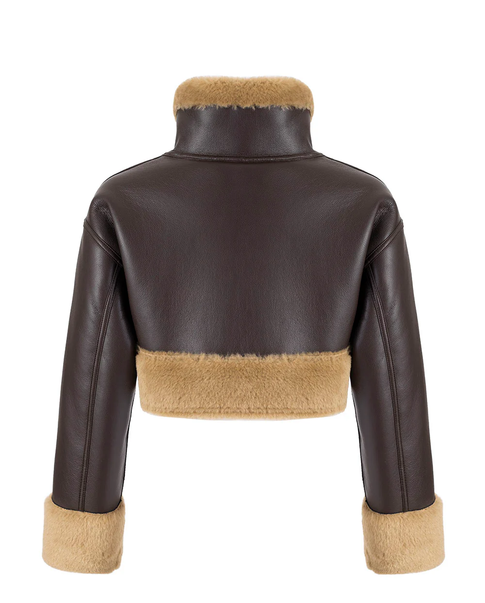 Chaqueta desmontable eco piel marrón Vegan Code - Imagen 6