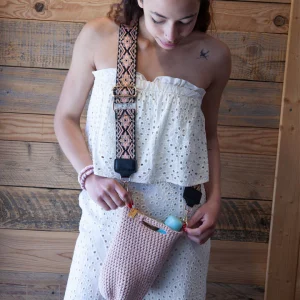 Bolso crochet rosa