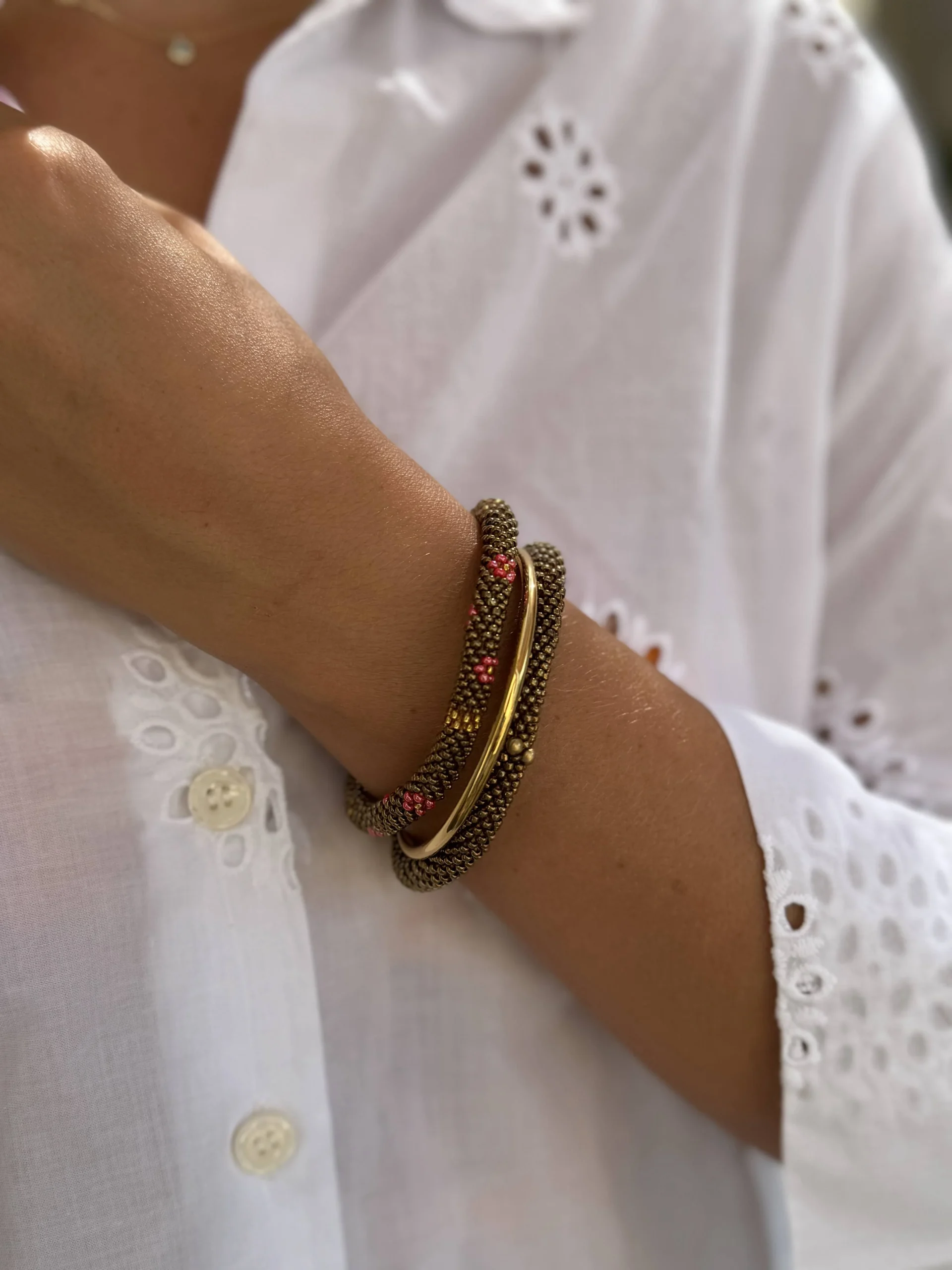 Pulsera nepalí oro viejo - Imagen 3